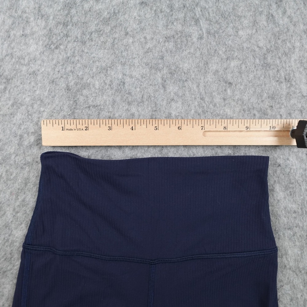 Lululemon Leggings Women 2 Navy Ribbed Align High Rise Mini Flare Pants Yoga Gym - Picture 6 of 12
